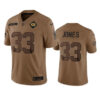 Men’s Green Bay Packers #33 Aaron Jones Brown 2023 Salute To Service Limited Stitched Jersey