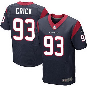 Men’s Houston Texans #93 Jared Crick Navy Blue Team Color NFL Nike Elite Jerse