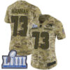 #73 Limited John Hannah Camo Nike NFL Women’s Jersey New England Patriots 2018 Salute to Service Super Bowl LIII Bound