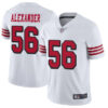 49ers #56 Kwon Alexander White Rush Men’s Stitched Football Vapor Untouchable Limited Jersey