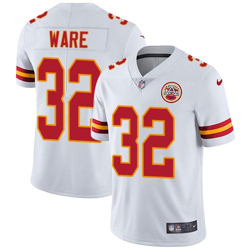 Nike Kansas City Chiefs #32 Spencer Ware White Men’s Stitched NFL Vapor Untouchable Limited Jersey
