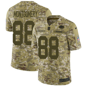 Nike Packers #88 Ty Montgomery Camo Men’s Stitched NFL Limited 2018 Salute To Service Jersey