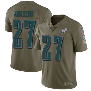 Nike Philadelphia Eagles #27 Malcolm Jenkins Olive Men’s Stitched NFL Limited 2017 Salute To Service Jersey