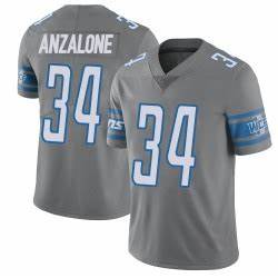 Men’s Detroit Lions #34 Alex Anzalone Grey Vapor Untouchable Limited Stitched Jersey