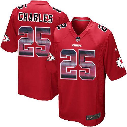 Nike Chiefs #25 Jamaal Charles Red Team Color Men’s Stitched NFL Limited Strobe Jersey