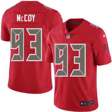 Nike Tampa Bay Buccaneers #93 Gerald McCoy Red Men’s Stitched NFL Limited Rush Jersey
