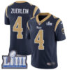 Men’s Los Angeles Rams #4 Greg Zuerlein Navy Blue Nike NFL Home Vapor Untouchable Super Bowl LIII Bound Limited Jersey
