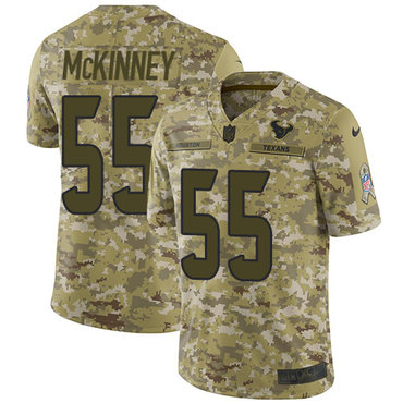 Nike Texans #55 Benardrick McKinney Camo Men’s Stitched NFL Limited 2018 Salute To Service Jersey