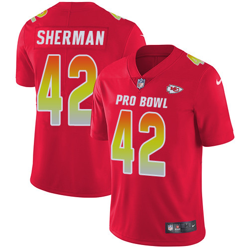 Nike Kansas City Chiefs #42 Anthony Sherman Red Men’s Stitched NFL Limited AFC 2019 Pro Bowl Jersey