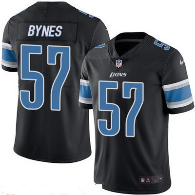 Men’s Detroit Lions #57 Josh Bynes Black 2016 Color Rush Stitched NFL Nike Limited Jersey
