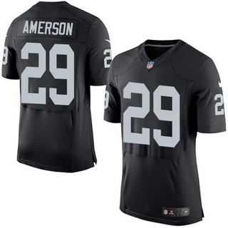 Men’s Oakland Raiders #29 David Amerson Black Team Color 2015 NFL Nike Elite Jersey