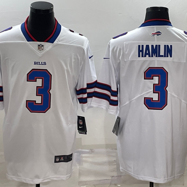 Men’s Buffalo Bills #3 Damar Hamlin White Vapor Untouchable Limited Stitched Jersey