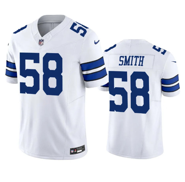 Men’s Dallas Cowboys #58 Mazi Smith White 2023 F.U.S.E. Vapor Limited Stitched Football Jersey