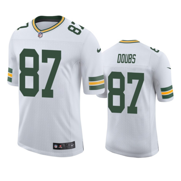 Men’s Green Bay Packers #87 Romeo Doubs White Stitched NFL Vapor Untouchable Limited Jersey