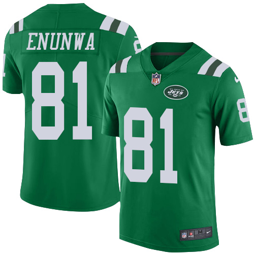 Jets #81 Quincy Enunwa Green Men’s Stitched Football Limited Rush Jersey