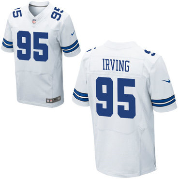 Nike Dallas Cowboys #95 David Irving Alternate Men’s Stitched White NFL Elite Jersey