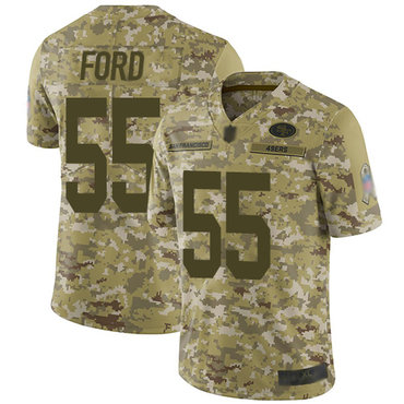 49ers #55 Dee Ford Camo Men’s Stitched Football Limited 2018 Salute To Service Jersey