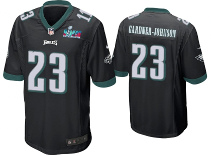 Men’s Philadelphia Eagles #23 C.J. Gardner-Johnson Limited Black Super Bowl LVII Vapor Jersey