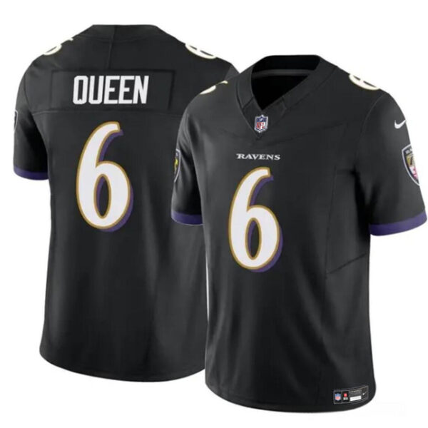 Men’s Baltimore Ravens #6 Patrick Queen Black 2023 F.U.S.E. Vapor Limited Football Stitched Jersey