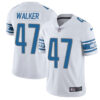 Nike Detroit Lions #47 Tracy Walker White Men’s Stitched NFL Vapor Untouchable Limited Jersey