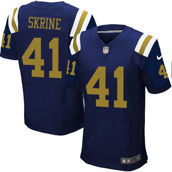 Men’s New York Jets #41 Buster Skrine Navy Blue Alternate NFL Nike Elite Jersey