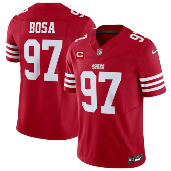 Men’s San Francisco 49ers #97 Nick Bosa Red 2023 F.U.S.E. With 1-Star C Patch Vapor Untouchable Limited Football Stitched Jersey