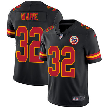 Nike Kansas City Chiefs #32 Spencer Ware Black Men’s Stitched NFL Limited Rush Jersey