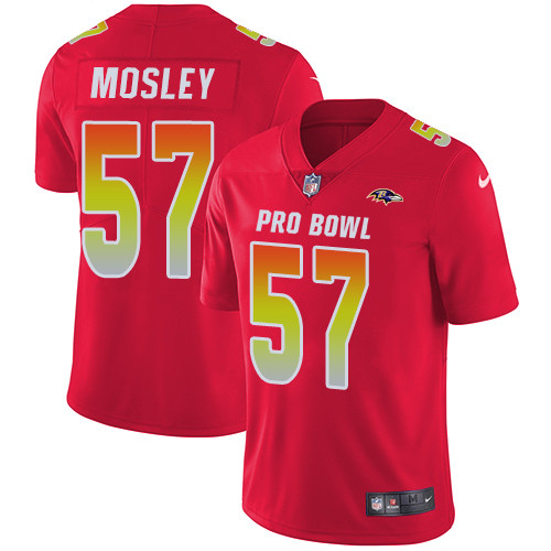 Nike Baltimore Ravens #57 C.J. Mosley Red Men’s Stitched NFL Limited AFC 2019 Pro Bowl Jersey