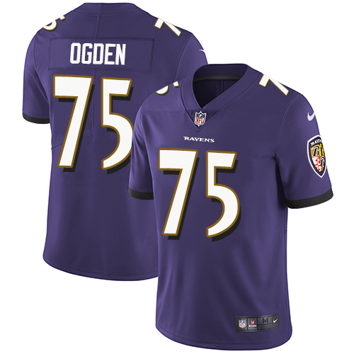 Nike Baltimore Ravens #75 Jonathan Ogden Purple Team Color Men’s Stitched NFL Vapor Untouchable Limited Jersey