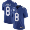 Men’s New York Giants 2022 #8 Daniel Jones Blue With 3-star C Patch Vapor Untouchable Limited Stitched NFL Jersey