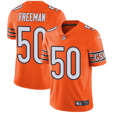 Nike Chicago Bears #50 Jerrell Freeman Orange Men’s Stitched NFL Limited Rush Jersey