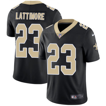 Nike New Orleans Saints #23 Marshon Lattimore Black Team Color Men’s Stitched NFL Vapor Untouchable Limited Jersey