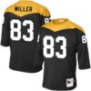 Men’s Pittsburgh Steelers #83 Heath Miller Black 1967 Home Throwback NFL Jersey