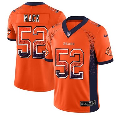 Nike Bears #52 Khalil Mack Orange Alternate Men’s Stitched NFL Limited Rush Drift Fashion Jersey