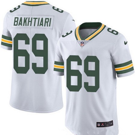 Men’s Green Bay Packers #69 David Bakhtiari White 2016 Color Rush Stitched NFL Nike Limited Jersey