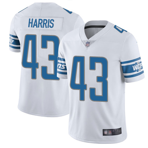 Lions #43 Will Harris White Men’s Stitched Football Vapor Untouchable Limited Jersey