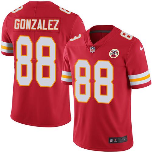 Nike Kansas City Chiefs #88 Tony Gonzalez Red Team Color Men’s Stitched NFL Vapor Untouchable Limited Jersey