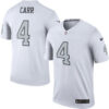 Men’s Oakland Raiders #4 Derek Carr Nike White Color Rush Legend Jersey
