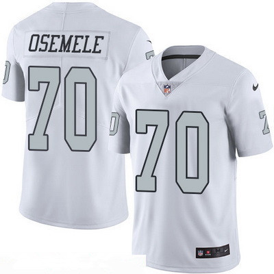 Men’s Oakland Raiders #70 Kelechi Osemele White 2016 Color Rush Stitched NFL Nike Limited Jersey