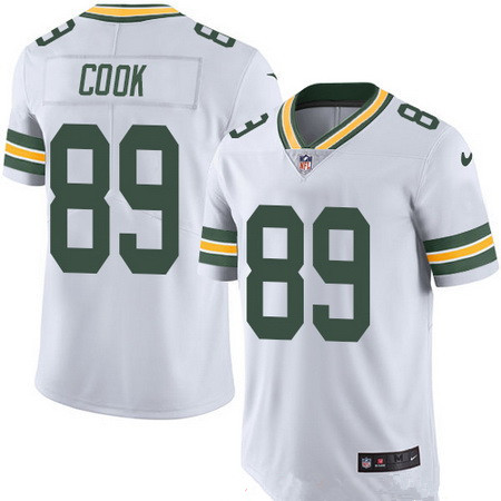 Men’s Green Bay Packers #89 Jared Cook White 2016 Color Rush Stitched NFL Nike Limited Jersey