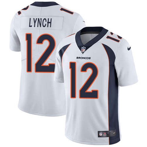 Nike Denver Broncos #12 Paxton Lynch White Men’s Stitched NFL Vapor Untouchable Limited Jersey