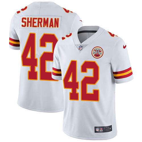 Nike Chiefs #42 Anthony Sherman White Men’s Stitched NFL Vapor Untouchable Limited Jersey