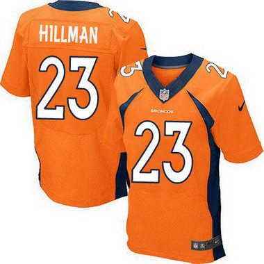 Men’s Denver Broncos #23 Ronnie Hillman Orange Team Color NFL Nike Elite Jersey