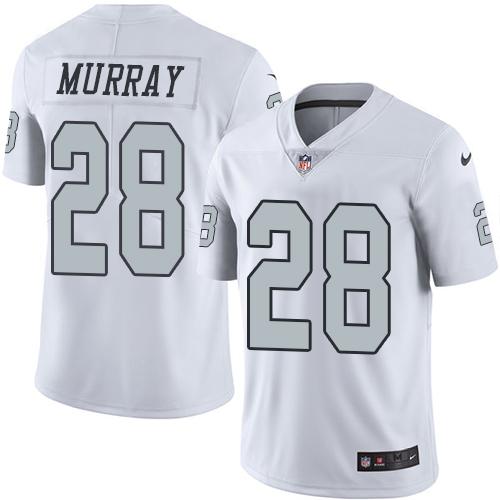 Nike Raiders #28 Latavius Murray White Men’s Stitched NFL Limited Rush Jersey