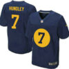 Men’s Green Bay Packers #7 Brett Hundley Alternate Navy Blue Stitched NFL Nike Elite Jersey