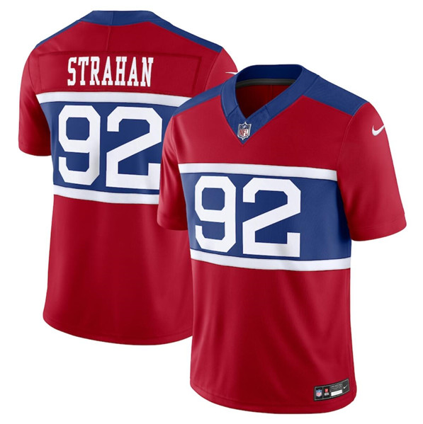 Men’s New York Giants #92 Michael Strahan Century Red Alternate Vapor F.U.S.E. Limited Football Stitched Jersey
