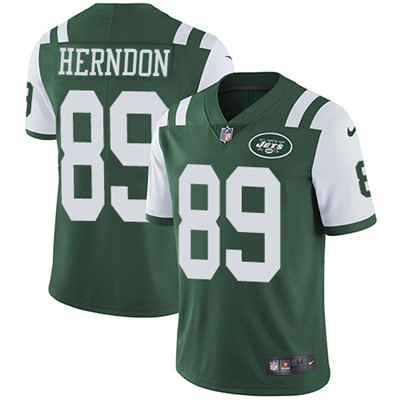 Nike New York Jets #89 Chris Herndon Green Team Color Men’s Stitched NFL Vapor Untouchable Limited Jersey