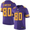 Nike Vikings #80 Cris Carter Purple Men’s Stitched NFL Limited Rush Jersey