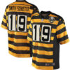 Nike Pittsburgh Steelers #19 JuJu Smith-Schuster Yellow Black Alternate Men’s Stitched NFL 80TH Throwback Elite Jersey