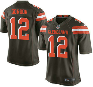 Men’s Cleveland Browns Brown #12 Josh Gordon Brown Team Color 2015 NFL Nike Elite Jersey